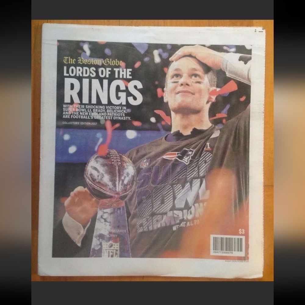 Tom Brady Lord of Rings Tampa Bay Buccaneers Boston Globe Collector's Edition